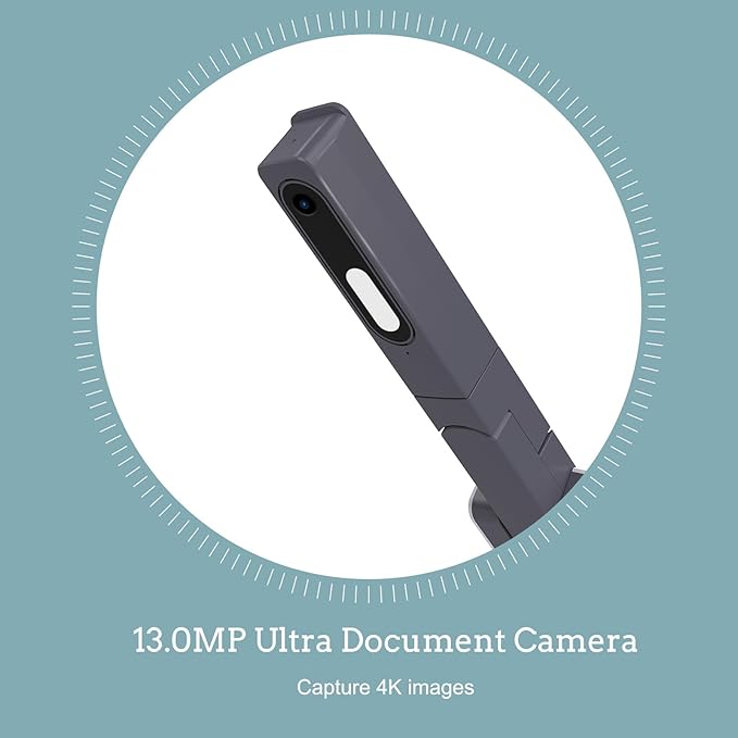 JOYUSING V513 HDMI/USB 13MP Dual Mode Document Camera for Teacher, Auto Focus, LED Light for Real-time Projection, Video Recording, Distance Learning, Works with and Without a Compute