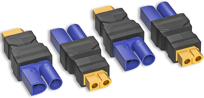 Goupchn XT60 Female to EC5 Male Connector Adapter Wireless Converter 4PCS for RC FPV Drone Car Lipo Battery Charger ESC