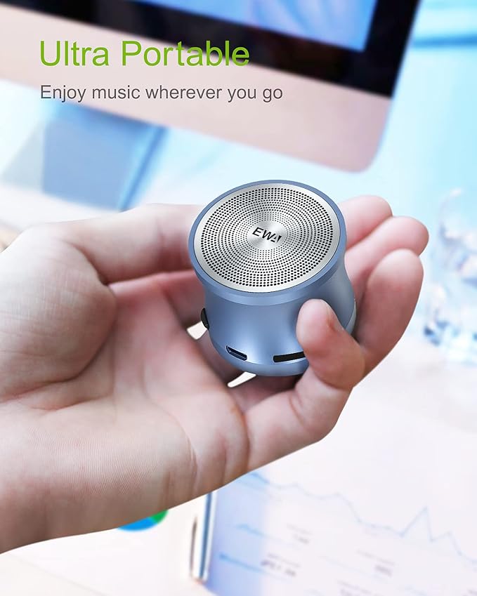 EWA A109mini Bluetooth Speaker with bass Radiator, Enhanced Impactive Bass, Portable Loud Speake, Perfect Travel Wireless Speaker for Home, Hiking and More