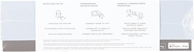 Aura Digital Picture Frame - 10.1" HD Mat Display | Wirecutter's Best Digital Frame for Gifting - Send Photos Directly from Your Phone from Anywhere | Quick & Easy Setup Over WiFi - Free App | Black