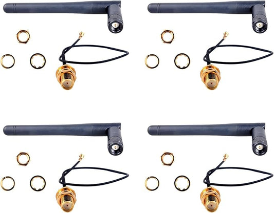 4PCS 2.4G 3DBI WiFi Antenna with 16cm Extended Cable U.FL to Female SMA for Arduino CC3000 ESP8266