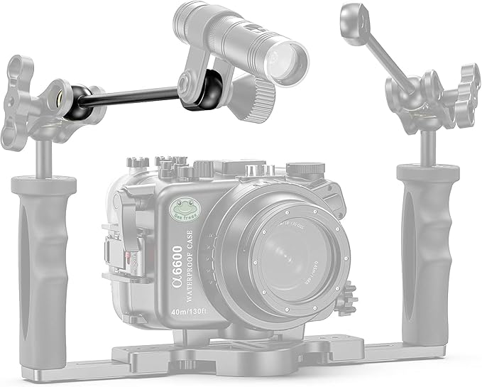 Sea frogs Ball Arm Ball to YS Mount Arm 7.0" Essential Diving Equipment Underwater Photography Gear Lighting System Aluminum Alloy Diving Equipment Accessory Lightweight Arms AM-5