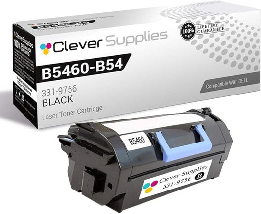 CS Replacement Toner Cartridge Compatible with Dell B5460-B5465 331-9756 Black Laser B3460 Laser B3460DN