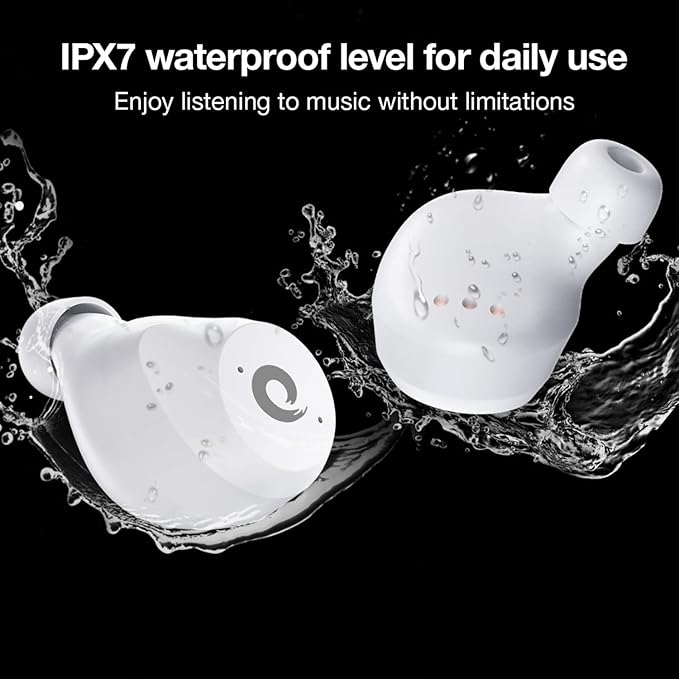 X9 Wireless Earbuds Bluetooth 5.3 Headphones Waterproof Stereo Earphones in Ear Touch Control with Microphone Headset with Deep Bass for Sport, Gaming and Running(White)