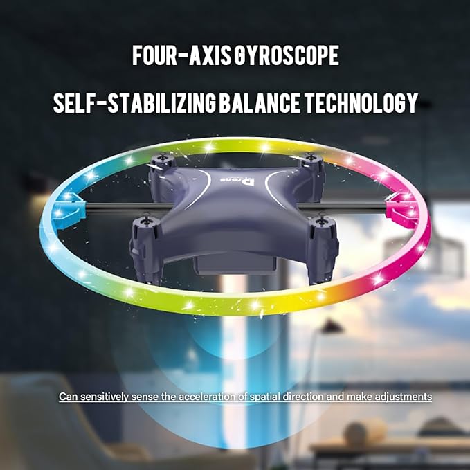 Small Remote Control Drone Quadcopter, 360 Degree Flip LED Light, 90 Degree Circle Flight, 8-12 Years Old Children's toy Mini Drone Christmas Gift