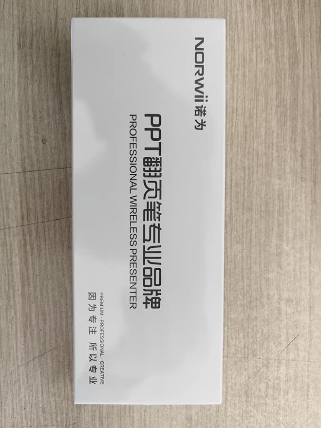 Norwii N75 Rechargeable Presentation Clicker with Green Light Pointer for presentations, PowerPoint Clicker for Presentation Remote, Long Range Wireless Presenter (Green Light)