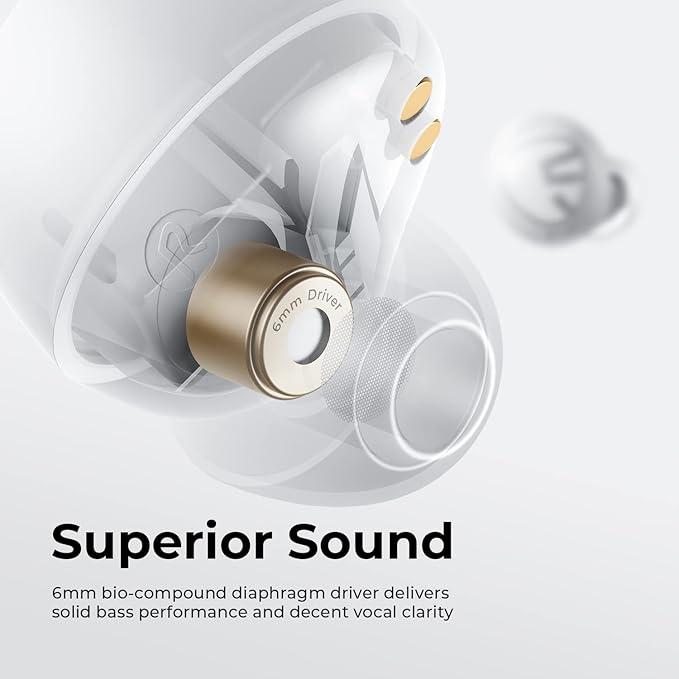 SoundPEATS Free2 classic Wireless Earbuds Bluetooth V5.1 Headphones with 30Hrs Playtime in-Ear Wireless Earphones, Built-in Mic for Clear Calls, Touch Control, Single/Twin Mode, Immersive Stereo Sound