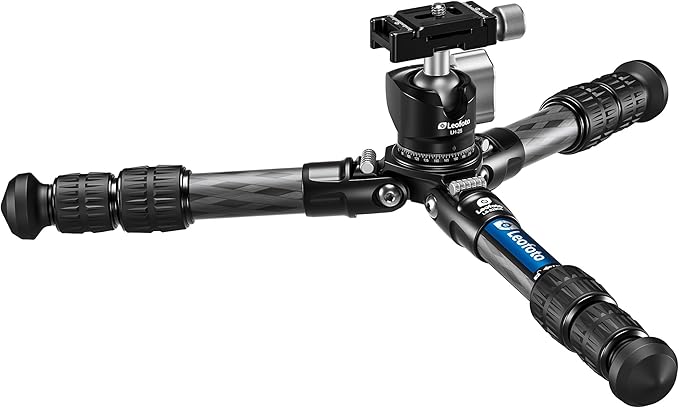 Leofoto LS-223CX+LH-25 Travel Tripod, Tabletop Tripod, Ranger Series, Carbon Fiber, 3 Leg Sections, Lightweight, Ball Head Set