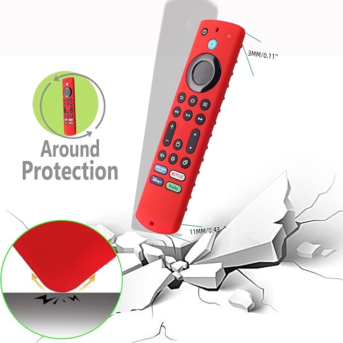 6.2 Inch Silicone Remote case for 2023 Fire TV Stick 4K Max 2nd/Fir TV Omni Series/FireTV 4-Series Remote,Toshiba/Insignia FirTV Remote Cover with Lanyard(Midnight Blue)