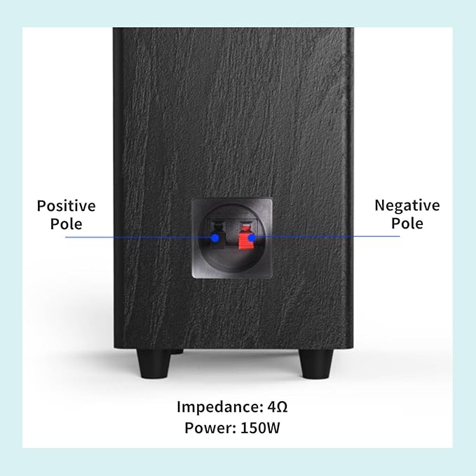 ASHATA Active Bluetooth Bookshelf Speaker, 150W Passive Bookshelf Speaker Subwoofer, 6.5 inch Home Theater Subwoofer Bookshelf Home Speaker Deep Bass Unit with 40mm High Vibration Damping Horn, Wooden