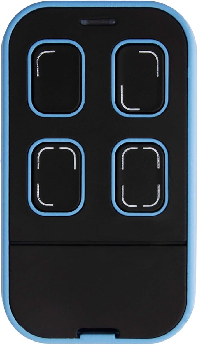 Universal Garage Door Opener Remote Cloner Universal Gate Opener Remote Cloning Homelink Programmable Learning Key Fob 4-Buttons Multi Frequency 280MHZ-868MHZ (1, Blue)