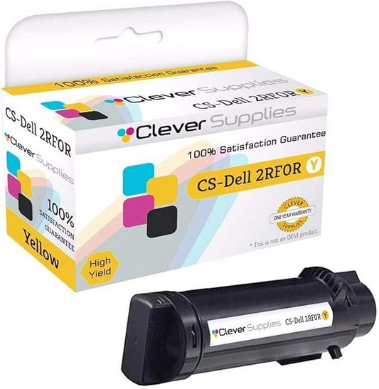 CS Replacement Toner Cartridge Compatible with Dell H625cdw 2RF0R Yellow H625cdw H825cdw S2825cdn