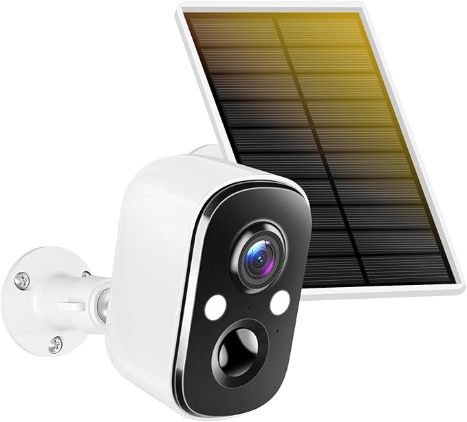 Techage Security Cameras Wireless Outdoor, 2K Solar Powered WiFi Cameras for Home Security with AI Motion Detection, Color Night Vision, 2-Way Talk, IP66 Waterproof, Cloud/SD Storage