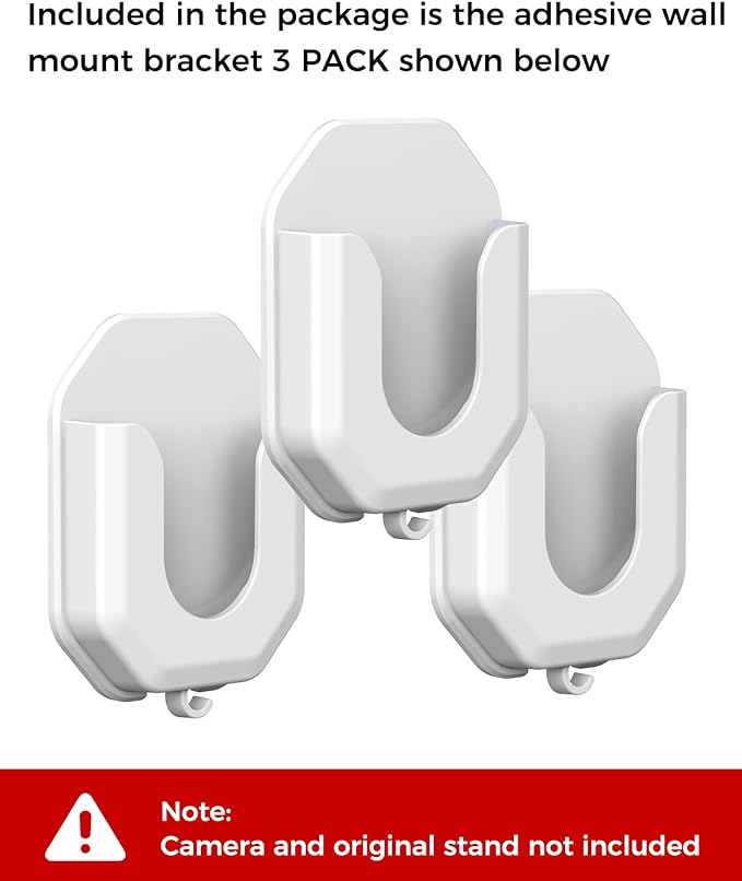 3 Pack Blink Mini No Drill No Screws Wall Mount Bracket for Blink Mini /Mini 2 /Outdoor 4 /Indoor Camera Mount Adhesive Bracket for Blink Camera
