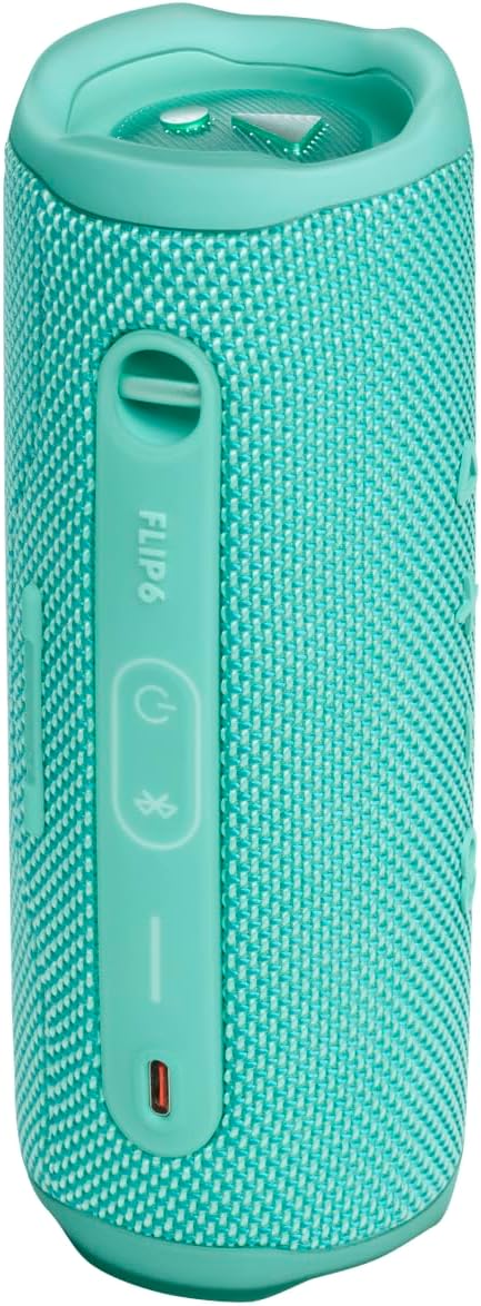 JBL Flip 6 - Portable Bluetooth Speaker, powerful sound and deep bass, IPX7 waterproof, 12 hours of playtime, JBL PartyBoost for multiple speaker pairing for home, outdoor and travel (Teal)