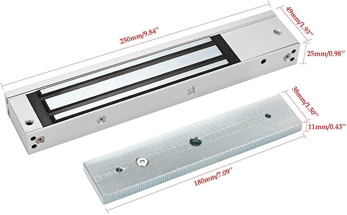 Tuya Smart Door Access Control System Kit, Waterproof Keypad Door Entry with 600lb Magnetic Lock, Remote Control & App Unlock, Doorbell for Home & Office