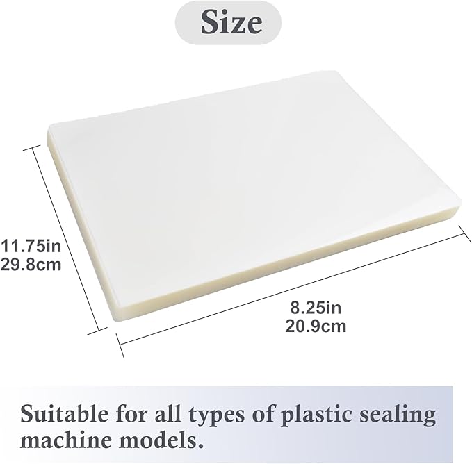 Thermal Laminating Pouches, 8.5" x 11.9", 3 Mil, 100-Pack – Laminating Sheets for 8.25 x 11 Paper, Teacher Supplies, Classroom Essentials, Office Use, Photo Safe