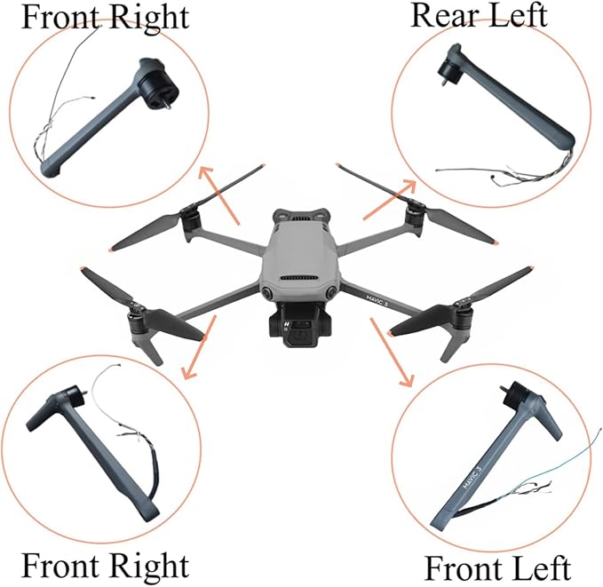 Xmipbs Drone Motor Arm Assembly Replacement for DJI Mavic 3 Series Front Left