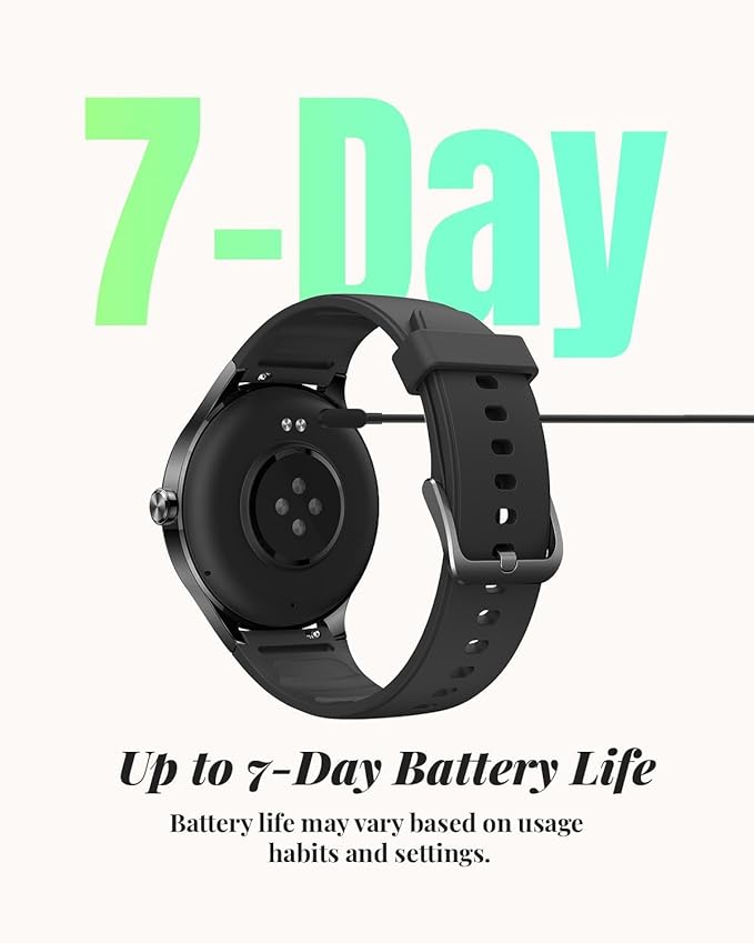 Smart Watch for Women, Smartwatch Compatible Android and iOS Phone, Answer/Make Calls, Fitness Tracker/Step Counter/Running Watch, Sleep/Heart Rate Monitor, 100 Sports, IP68 Waterproof, Black