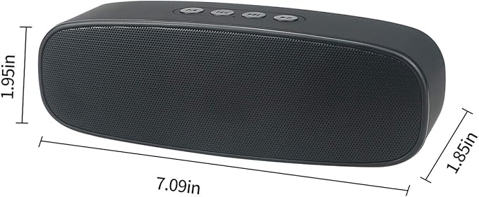 Wireless Bluetooth Speaker with AUX/USB/TF Card Slot,Outdoor Portable Stereo Speaker with HD Audio,Enhanced Bass, Dual-Driver,Handsfree Calling, FM Radio Speaker for Travel,Party (Black-1)