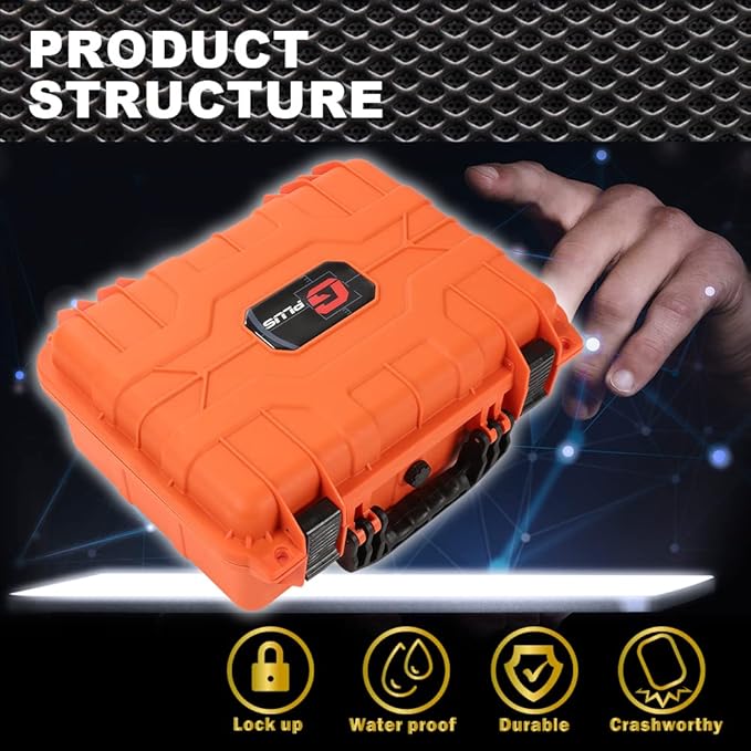 VR Carrying Case Outdoor Portable Storage Box Protector Glasses Bags(Orange)