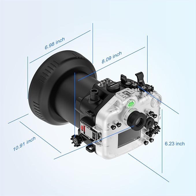 Sea frogs Waterproof Camera Housing Compatible with Sony A7M4 90MM IPX8 40m/130ft Maximum Diving Depth Underwater Camera Case A7 IV for Diving, Surfing, Rowing, Skiing A7-4