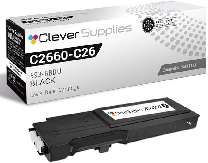 CS Replacement Toner Cartridge Compatible with Dell C2660 593-BBBU Black C2665 C2665dnf C2660 C2665 C2660dn C2665dnf 6000 Page Yield
