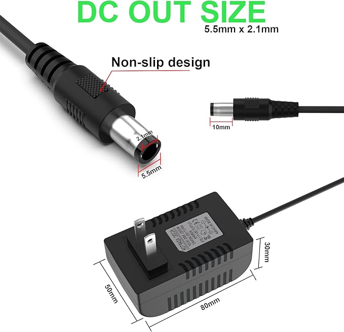 30W Echo Power Cord Adapter Charger Cable Replacement Compatible with Echo Show 8, Alexa Echo Show 2nd Gen, Echo 3rd Gen, Echo 4th Gen, Echo Plus 2nd Gen and Echo Show 10 (3rd Gen)