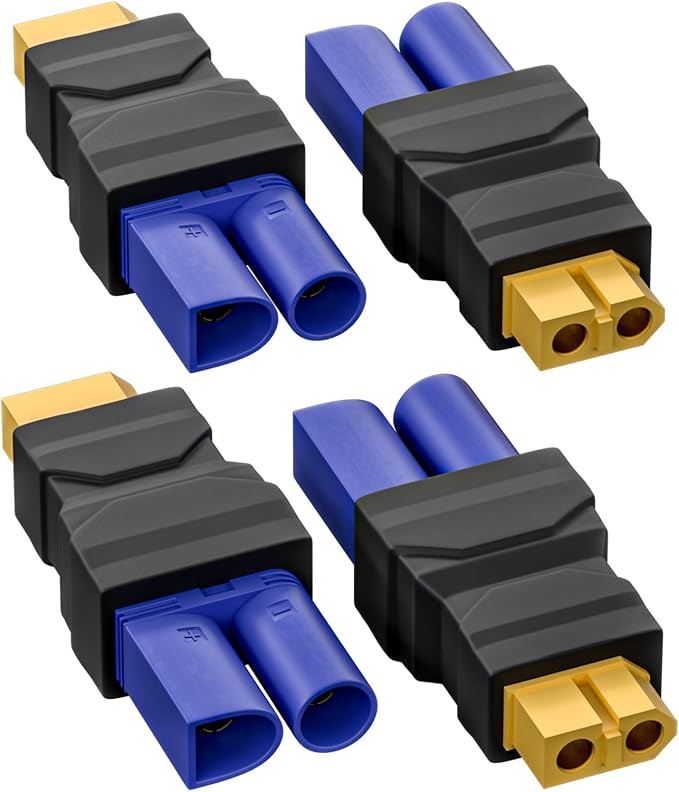 Goupchn XT60 Female to EC5 Male Connector Adapter Wireless Converter 4PCS for RC FPV Drone Car Lipo Battery Charger ESC