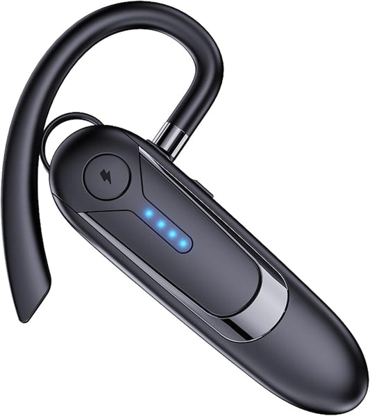 Bluetooth Headphones, Wireless Bluetooth Headphones with ENC Call Noise Cancellation, 30 Hours Talk Time 200 Hours Standby Time, LED Power Display, for Truck/Driver/Business, Universal Smartphone