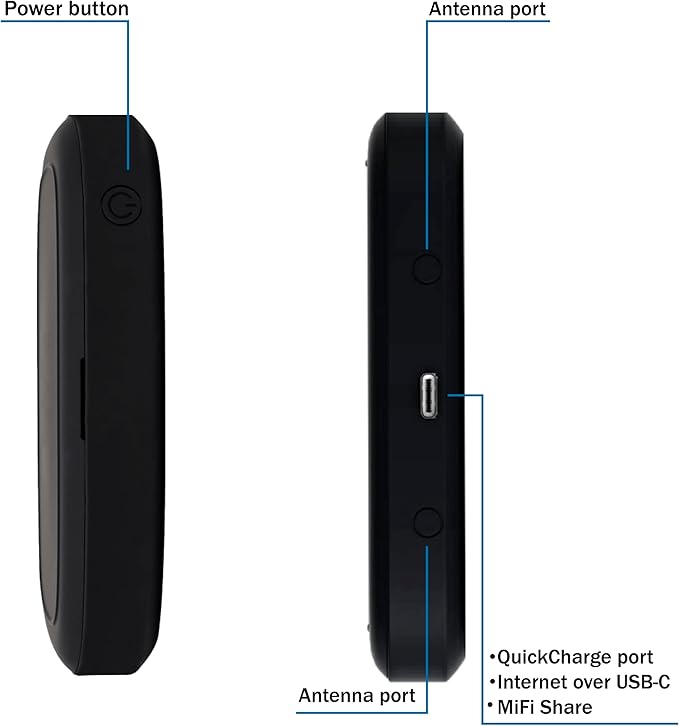 AT&T Wireless Hotspot Pocket WiFi 4G LTE MiFi 8000 | Free VPN Mobile Hotspot for Travel | 4G Mobile Portable WiFi | Unlocked Globally | Near 5G Speed up to 1200 Mbps | EVDO-LINK Bundle AT&T Sim Card