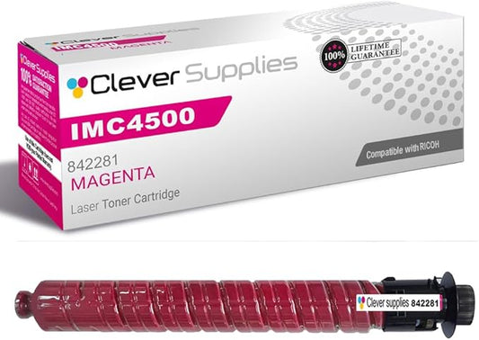 Clever Supplies CS Replacement Compatible with Ricoh IM C4500 Toner Cartridge 842281 to use with IM C6000 (Magenta, 1-Pack)