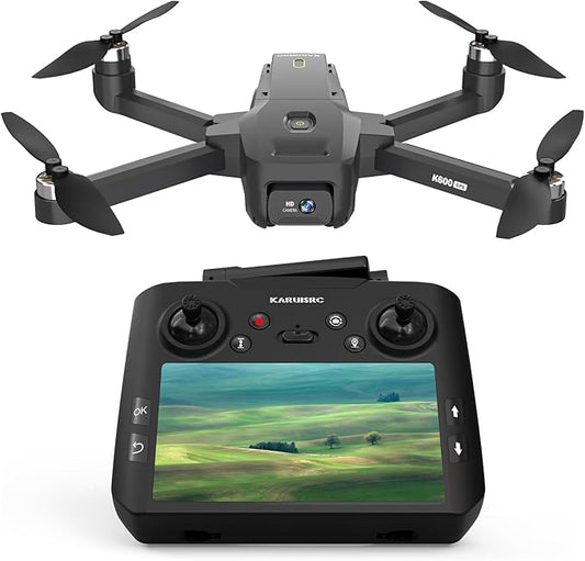 GPS Drone with Camera 4.5" LCD Screen Remote Control, FPV Drones with Professional with Auto Return Follow Me for Adult Beginner, GPS Brushless Drone Long Range Circle Fly,Carrying Case,32G SD Card