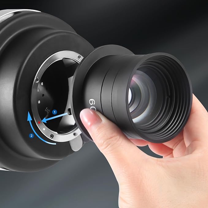 WELLMAKING Optical Snoot Conical Spotlight Attachment Kit, Adjustable Focus,with 80W Bi-Color COB LED Continuou Output Lighting, 9×Gobos, GOBO Holder and Geometry Effect Modifier for Studio and Video