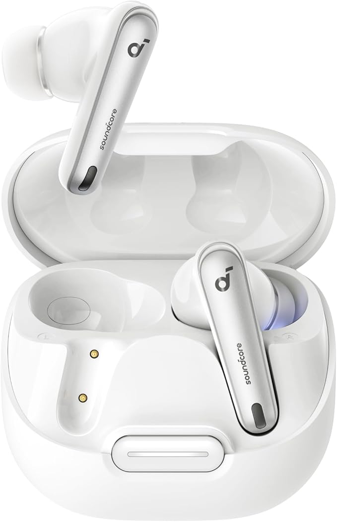 Soundcore by Anker Liberty 4 NC Noise Cancelling Earbuds, 98.5% Noise Reduction, Adaptive Noise Cancelling to Ears and Environment, Hi-Res Sound, 50H Battery, Wireless Charging, Bluetooth 5.3