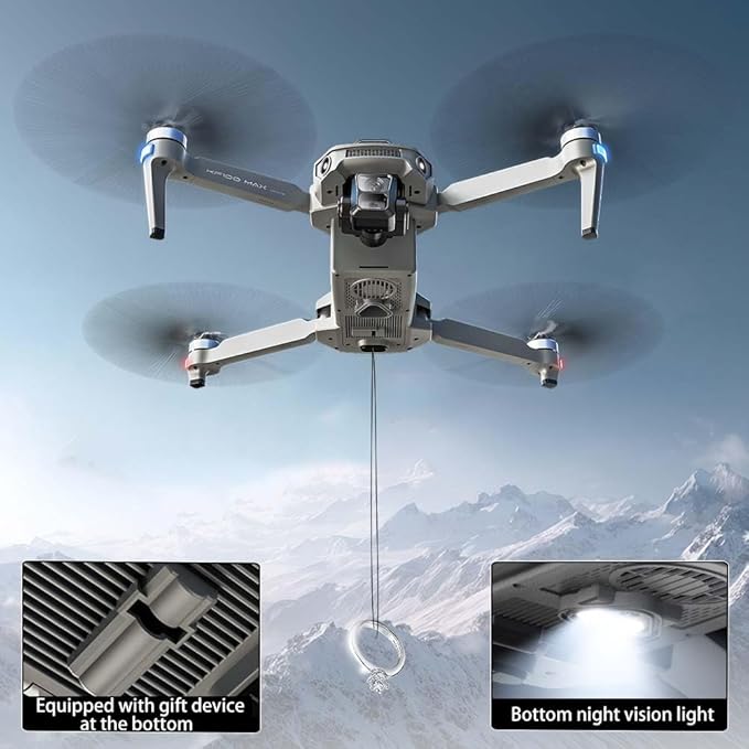 X-Verse KF100MAX Drones with Camera for Adults 4K EIS, RC Screen, 6KM RC Distance, 3-Axis Gimbal, Professional Drone with Obstacle Avoidance, Digital GPS Transmission Quadcopter, 3 Batteries for 150min Max Flight Time