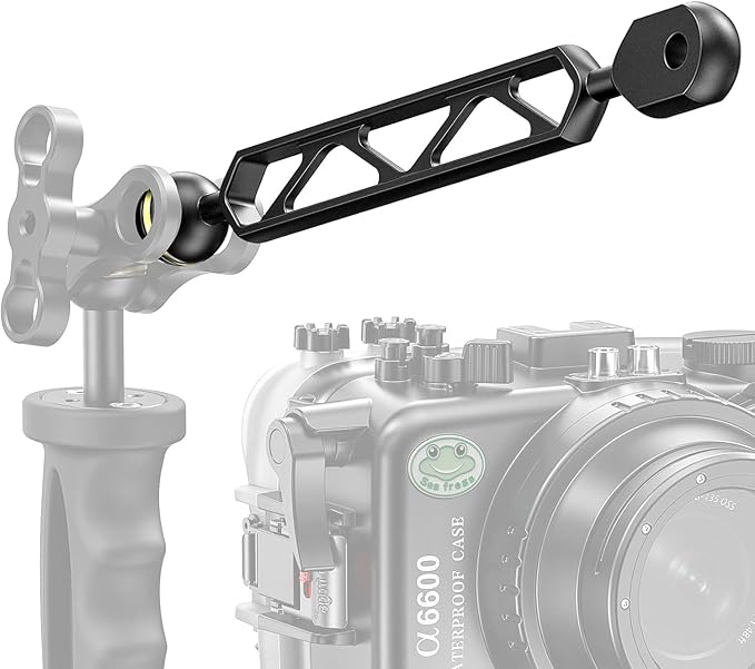 Sea frogs Ball Arm Ball to YS Mount Arm 8.0" Essential Diving Equipment Underwater Photography Gear Lighting System Aluminum Alloy Diving Equipment Accessory Lightweight Arms AM-6