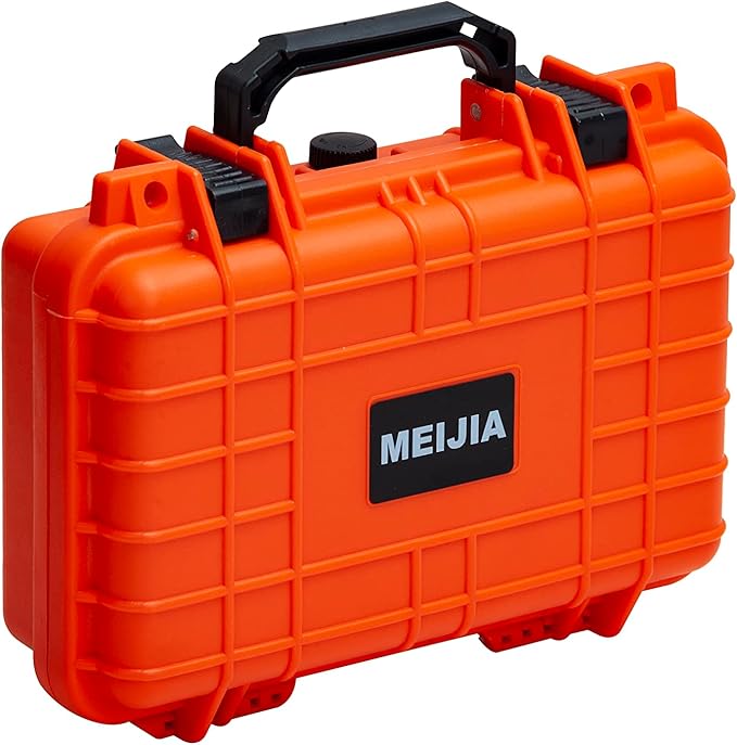 MEIJIA Portable All Weather Waterproof Protective Hard Case, Small Camera Case,Dry Case with Customizable Foam,Fit Use of Drones, Camera,Equipments, 11.65 ”x8.35”x3.78”