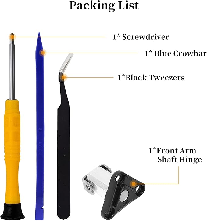Front Arm Axis Replacement Kit, Replacement for DJI Mini 4 Pro Mini 3 Drone Parts, Arm Hinges Shaft with Tools