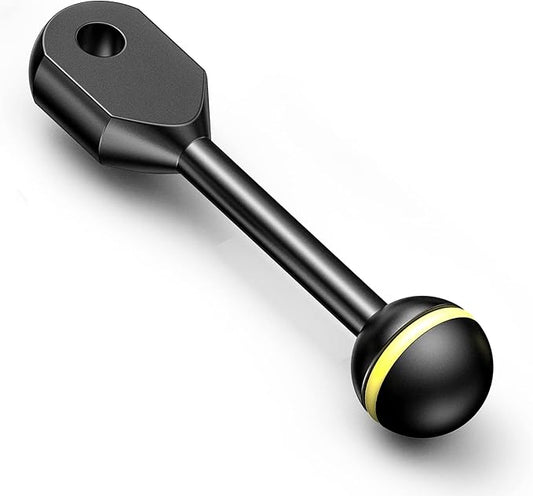 Seafrogs 1" Ball to YS Head Clip Arm 4.43"/11.24cm Aluminum Alloy YS Head Adapter Arm for Underwater Photography Lighting System, Connector for Diving Strobe/Video Light(AM-2)