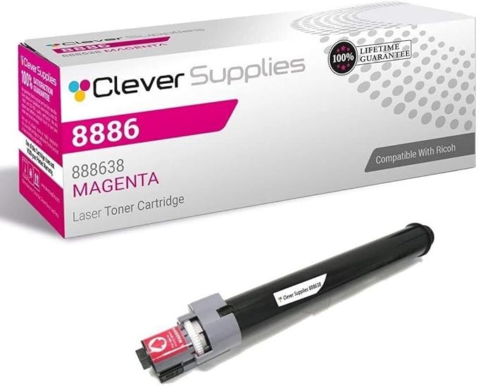 CS Replacement Toner Cartridge Compatible with Ricoh C2000 888638 Magenta Color Laser Aficio C2000 Aficio C2500 Aficio C3000 DSc525 DSc530 LC435 LC440 LD430C LDC425c C2525 C3030 Magenta