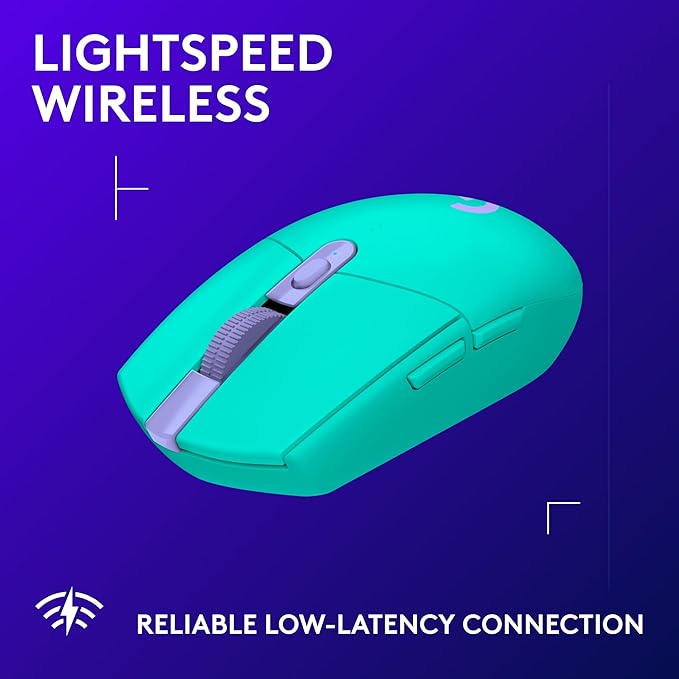 Logitech G305 LIGHTSPEED Wireless Gaming Mouse, Hero 12K Sensor, 12,000 DPI, Lightweight, 6 Programmable Buttons, 250h Battery Life, On-Board Memory, PC/Mac - Mint