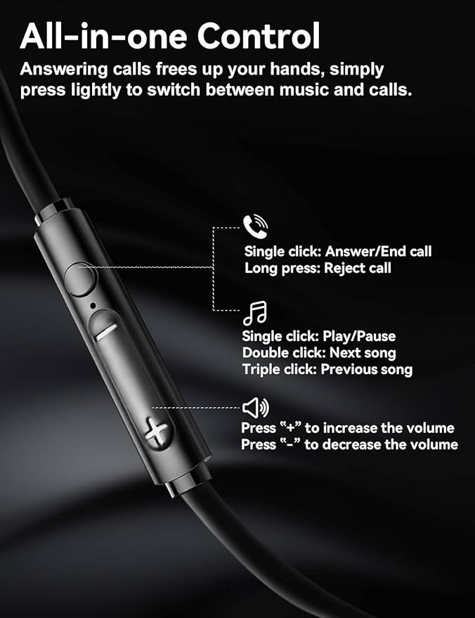 MAS CARNEY USB C Headphones Wired TH9,in Ear Type-C Earphone with Mic,USB-C Earbud Compatible with Apple iPhone 15 16 iPad, Samsung Galaxy S25 S24 A53,Google Pixel,Xiaomi Redmi,Huawei Honor,Oppo,Vivo