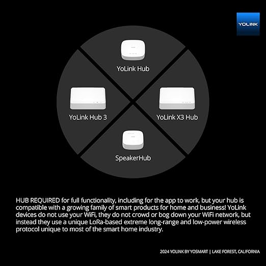 YoLink Smart Wireless Temperature & Humidity Sensor, Wide Temp Range for Fridge, Green House, Pet Cage, App Alerts, Emails, Text/SMS alerts- Hub Required