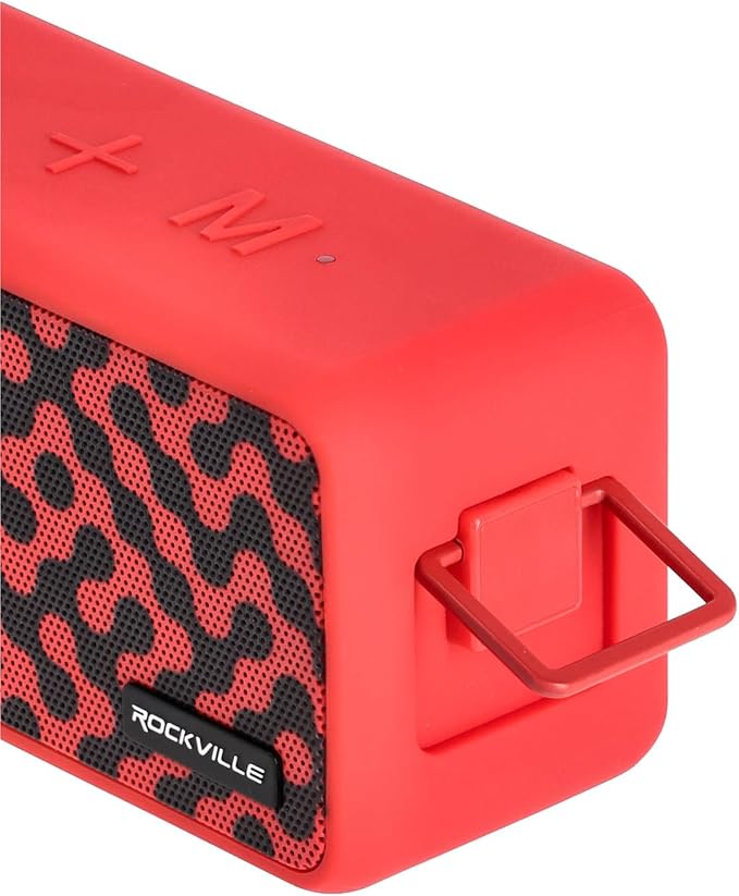 Rockville Faze Red 50W Portable Bluetooth Speaker, TWS Wireless Link, IPX7 Waterproof, 31-Hour Battery, for Outdoor and Home Audio