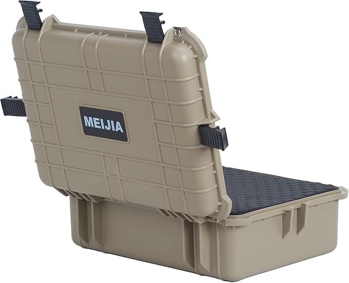 MEIJIA Portable Waterproof Protective Case,Hard Camera Case,Customized Fit Foam Inserted, Elegant Black,Fit for Camera, Equipments, Lens,Drones(Black)