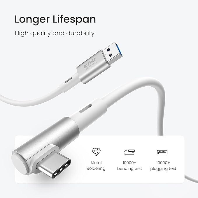 KIWI design 16FT Link Cable Compatible with Oculus/Meta Quest 3S Accessories, and Quest 3/2/Pro/Pico 4, USB 3.0 to USB C Link Cable with 5Gbps Super Speed