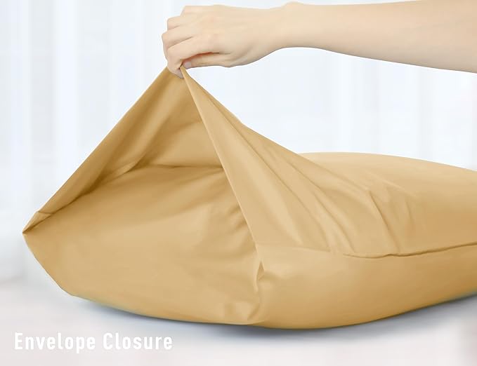 Sunflower Body Pillowcase 100% Cotton Long Pillow Cover/Case Envelope Closure 1 Pack, 21×54 inches Butterum, Soft and Breathable