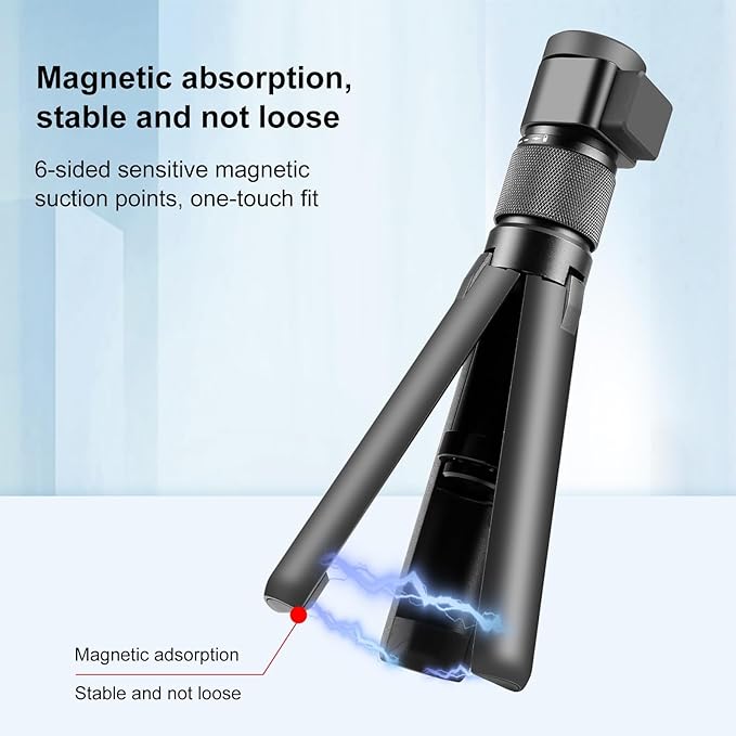 PULUZ Bullet Time Handle Tripod Multi-Functional Tabletop Fold Tripod for Insta360 X5 /X4, Insta 360 X3, ONE RS, Go pro Hero 11 10 9 5 4 3 Sport Action Camera Accessories