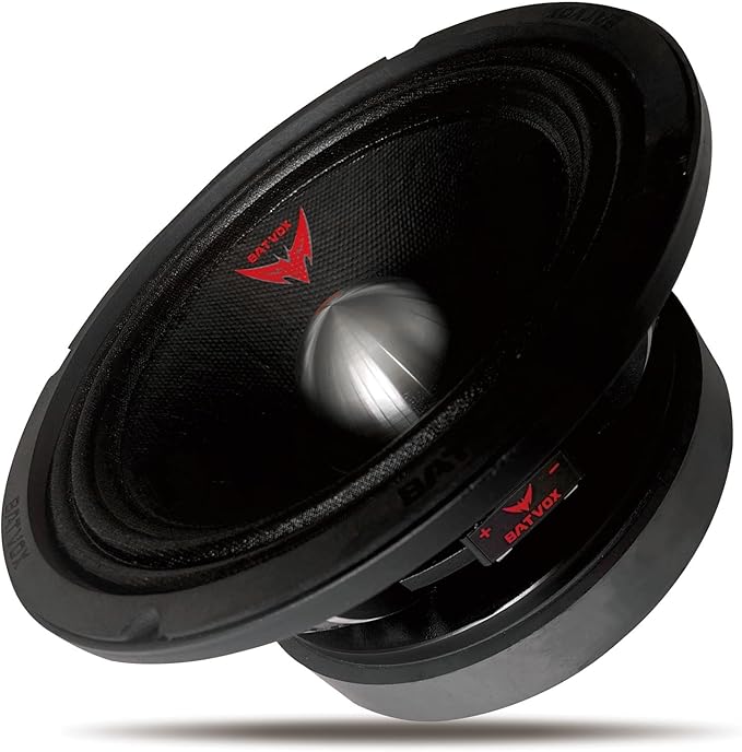 MX80S2 Midrange Loudspeaker 8" Silver Bullet, 700W Max, 4 Ohms, Premium Quality Audio Door Speakers for Car or Truck Stereo Sound System, Black (1 Speaker)